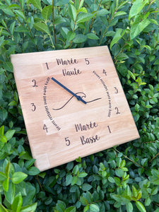 Horloge à marées en bois de  hêtre lamellé modèle « classics »